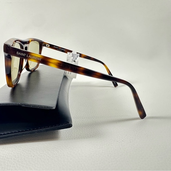 NWT Men’s Saint Laurent Havana Tortoise Shell Sunglasses - Picture 8 of 10